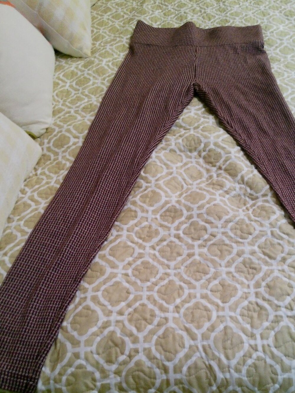 LOU & GREY LEGGING SIZE SMALL GOOD CONDITION BROWN BURGANDY TWEED
